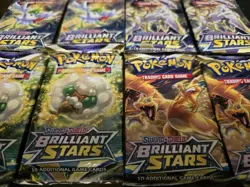 Pokemon Brilliant Stars Booster Pack COMPLETE ART SET (x2) - 8 Packs SEALED - Image 2