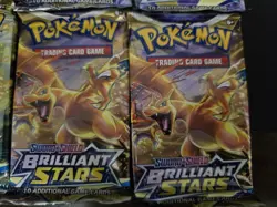 Pokemon Brilliant Stars Booster Pack COMPLETE ART SET (x2) - 8 Packs SEALED - Image 3