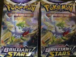 Pokemon Brilliant Stars Booster Pack COMPLETE ART SET (x2) - 8 Packs SEALED - Image 4