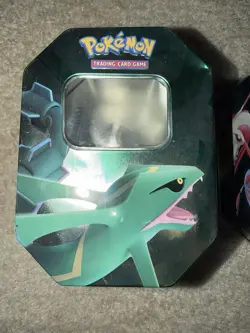 Vintage Rayquaza Camerupt Pokemon Tin Empty 2006 / 2007 Lot Of Two - Image 2