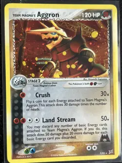 Team Magma’s Aggron 7/95 Holo EX Team Magma vs Aqua 2004 Pokemon LP+ - Image 3