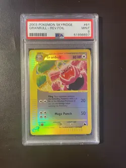 PSA 9 Granbull Reverse Holo - 61/144 - Skyridge - Pokemon - Read Description - Image 1