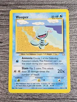 Pokemon TGC Wooper 82/111 Neo Genesis - LP WOTC - Image 1