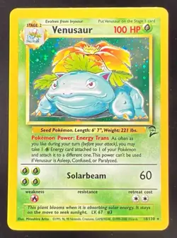 2000 Pokemon Set 2 #18/130 Venusaur Holo - Image 1