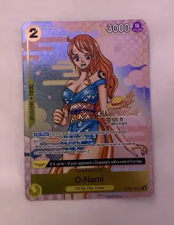 One Piece O-Nami OP06-101 Championship CS 25-26 Nami Promo Card - Image 2