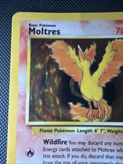 Moltres 12/62 Fossil Holo Vintage 1999 Pokemon Card Mp - Image 2