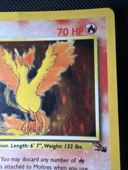Moltres 12/62 Fossil Holo Vintage 1999 Pokemon Card Mp - Image 3