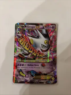Pokemon TCG M Gengar EX Black Star Promo Card XY166 Shiny Holo Mp - Image 1