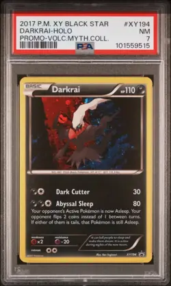 PSA 7 Pokemon Darkrai Holo Card XY Black Star Promo XY194 2017 NM-MT Mythical Co - Image 2