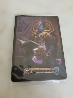New Sealed WoW World Of Warcraft Nimaasus The Implacable Holo Foil Card BC Promo - Image 1