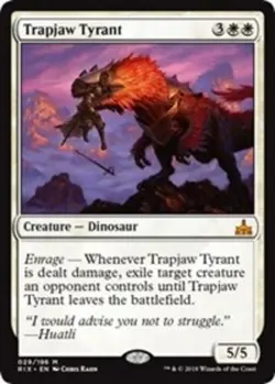 1 x Trapjaw Tyrant - Rivals of Ixalan - Moderate Play - MTG - Image 1