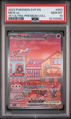 2023 POKEMON SVP EN-SV BLACK STAR PROMO 151 ULTRA-PREM COLL #053 MEW EX PSA 10 - Image 1