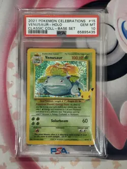 PSA 10 GEM MINT Venusaur 15/102 CLASSIC HOLO Celebrations Pokemon Card 070 - Image 3