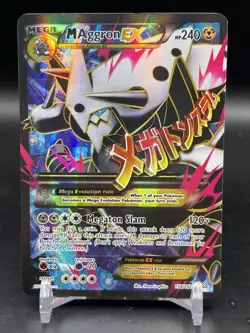 M Aggron EX 154/160 Pokemon XY Primal Clash Full Art Mega English MP - Image 1