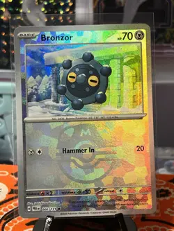 Bronzor Masterball Reverse Holo 066/131 Prismatic Evolutions Pokemon Card NM - Image 1