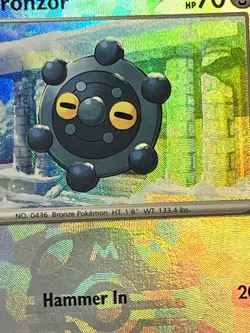 Bronzor Masterball Reverse Holo 066/131 Prismatic Evolutions Pokemon Card NM - Image 3