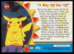 2000 Topps Pokemon TV Animation Series 3 A Way off Day #OR15 - Image 2