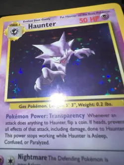 Pokemon TCG | Haunter | Fossil 6/62 Unlimited Holo Rare NM Card - Image 2
