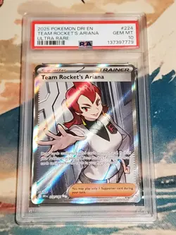Team Rocket's Ariana Ultra Rare 224/182 PSA 10 GEM MT - Pokemon Destined Rivals - Image 1