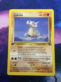 Cubone 50/64 1st Edition Jungle NM-Mint Pokemon English - Image 1