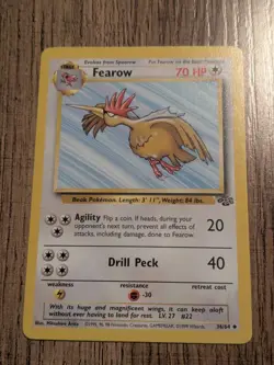 Spearow 62/64 & Fearow 36/64 Jungle Set Pokemon WOTC Vintage MP Free Shipping - Image 4