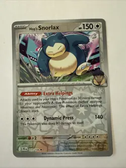 Hop's Snorlax Journey Together 117/159 Rare Holo NM Pokemon ShipNow - Image 1
