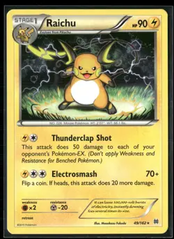Pokemon - Raichu 49/162 Rare XY Breakthrough LP - Image 1