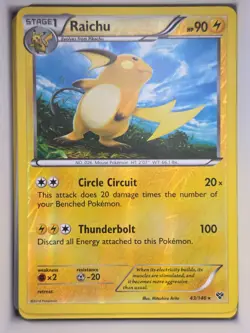 Pokemon TCG Raichu 43/146 Pokemon XY Reverse Holo NM/LP - Image 1