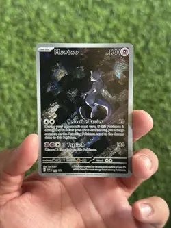 Mewtwo Pokemon SVP Black Star Promo Illustration Rare IR Holo #052 151 UPC 🟣 - Image 1