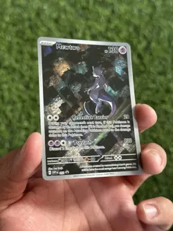 Mewtwo Pokemon SVP Black Star Promo Illustration Rare IR Holo #052 151 UPC 🟣 - Image 2