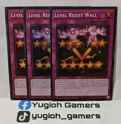 YUGIOH LEVEL RESIST WALL X3 SUPER EGO1-EN005 1 ST EDITION LIGHT PLAYED - Image 1