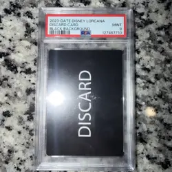 2023-DATE DISNEY LORCANA FILLER CARD BLACK BACKGROUND DISCARD CARD PSA 9 - Image 1