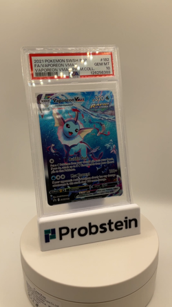 2021 Pokemon SWSH BSP Vaporeon VMax Premium #182 FA Vaporeon VMax PSA 10 - Image 2
