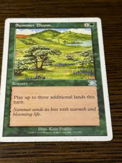 Summer Bloom 6th Edition EX Green Uncommon MAGIC THE GATHERING CARD - Image 1