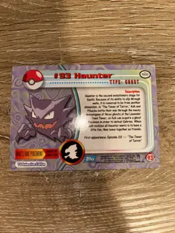 Haunter #93 - Topps Blue Logo Chrome Pokemon Card Light Play - Image 2