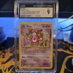 Pokemon TCG Mr. Mime 013/034 Classic Holo Trading Card CGC Mint 9 - Image 1