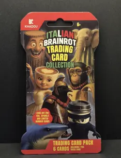 ITALIAN BRAINROT TRADING CARD GAME KHADOU BOOSTER Pack SEALED 1 Pack/6 Cards - Image 1