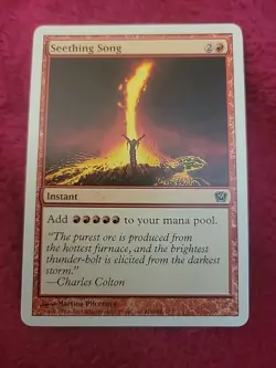 MTG 1x Seething Song # 216 Core Set 9th Edition Magic the Gathering Card x1 LP - Image 1
