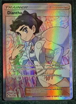 POKEMON SUN & MOON FORBIDDEN LIGHT DIANTHA FULL ART TRAINER CARD LP+ SHIPS QUICK - Image 1