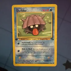 Shellder 54/62 1998 1st Edition Fossil Pokemon Card LP - Image 1