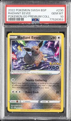 2022 POKEMON SWSH BLACK STAR PROMO #230 RADIANT EEVEE PSA 10 - Image 1