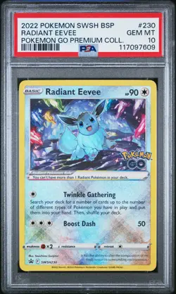 2022 POKEMON SWSH BLACK STAR PROMO #230 RADIANT EEVEE PSA 10 - Image 1
