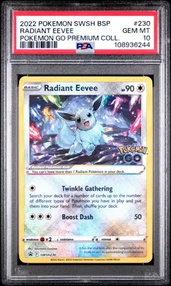 2022 POKEMON SWSH BLACK STAR PROMO #230 RADIANT EEVEE PSA 10 - Image 1