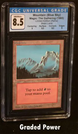 Alpha Mountain (Blue Sky) CGC 8.5 Magic MTG - Image 1
