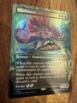 Magic The Gathering Lorwyn Eclipsed "Wistfulness" 0296 FOIL BORDERLESS MYTHIC NM - Image 2