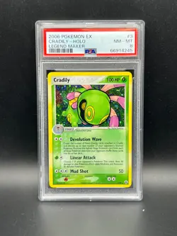 Pokemon PSA 8 NM-MT Cradily 3/92 EX Legend Maker Holofoil 2006 S#4245 - Image 1