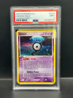Pokemon PSA 9 MINT Unown G/28 EX Unseen Forces Holofoil Rare 2005 S#0760 - Image 1