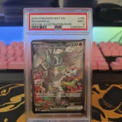 POKEMON WHT EN-WHITE FLARE SPECIAL ILLUSTRATION RARE #166 RESHIRAM EX PSA 9 - Image 1