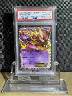 2021 Pokemon Celebrations Mewtwo EX Next Destinies #54 Gem Mint PSA 10 Collect - Image 1
