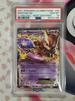 2021 Pokemon Celebrations Mewtwo EX Next Destinies #54 Gem Mint PSA 10 Collect - Image 3
